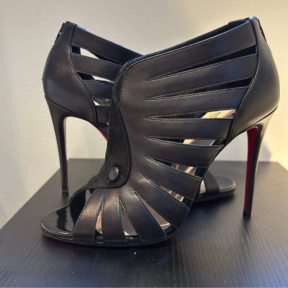 Christian Louboutin open toe booties